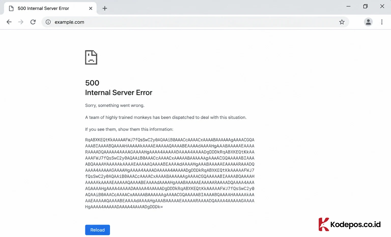 500 internal server error