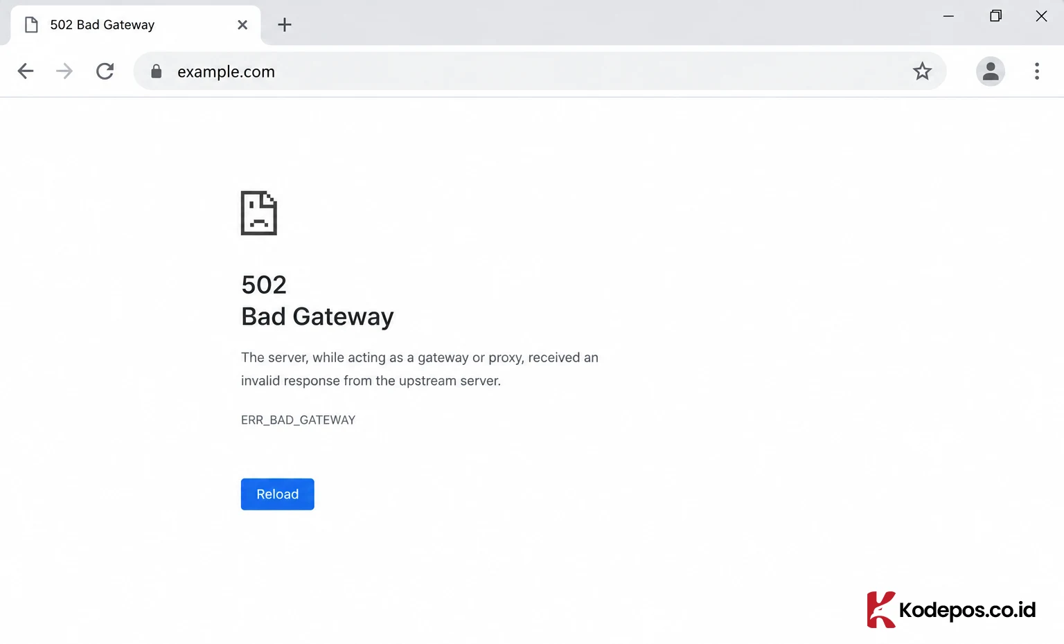 502 bad gateway