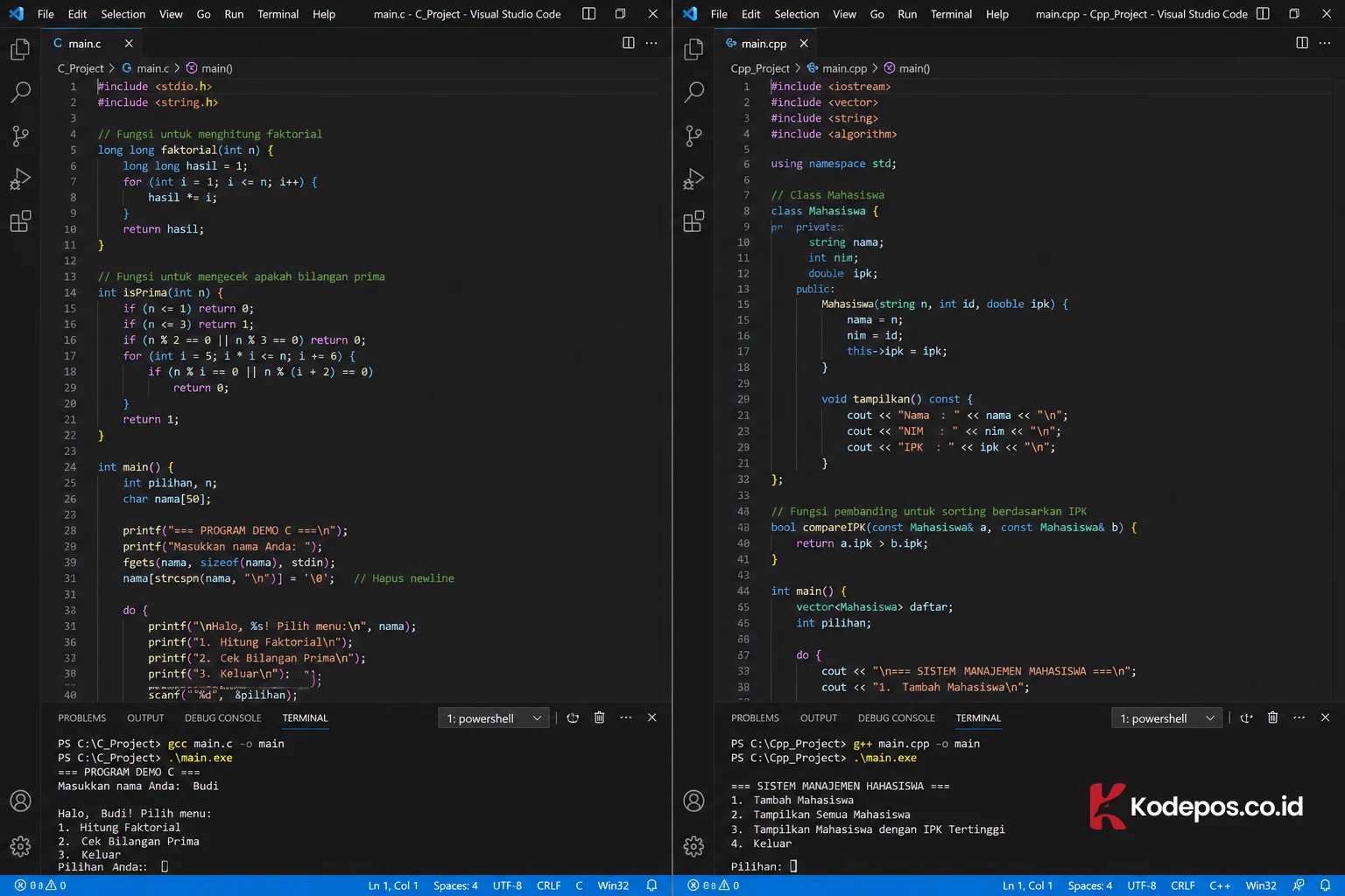 c dan c di vscode