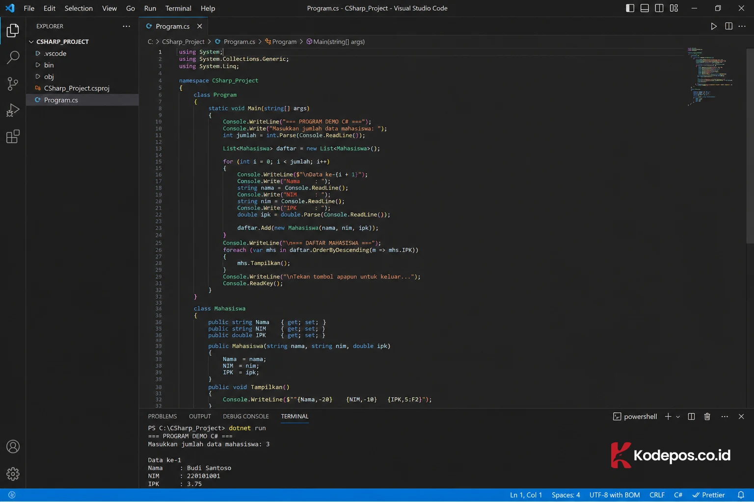 c di vscode