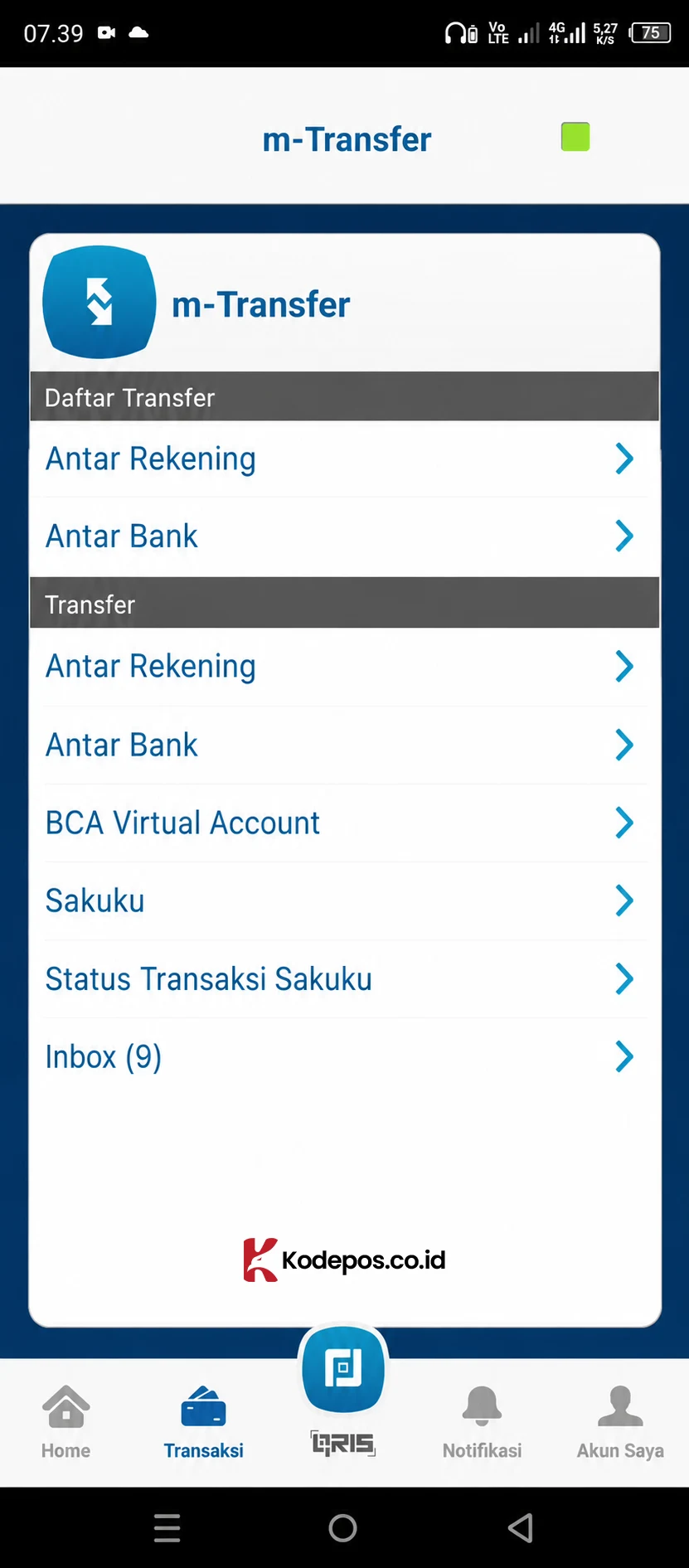 cara transfer bca ke dana lewat bca mobile 1