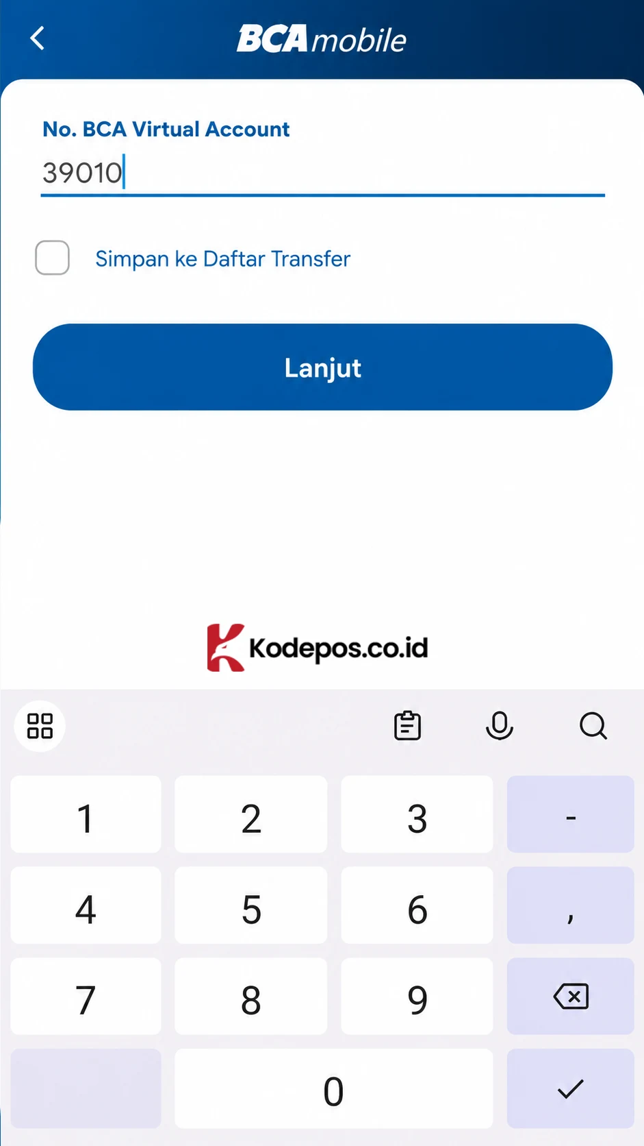 cara transfer bca ke dana lewat mybca 3