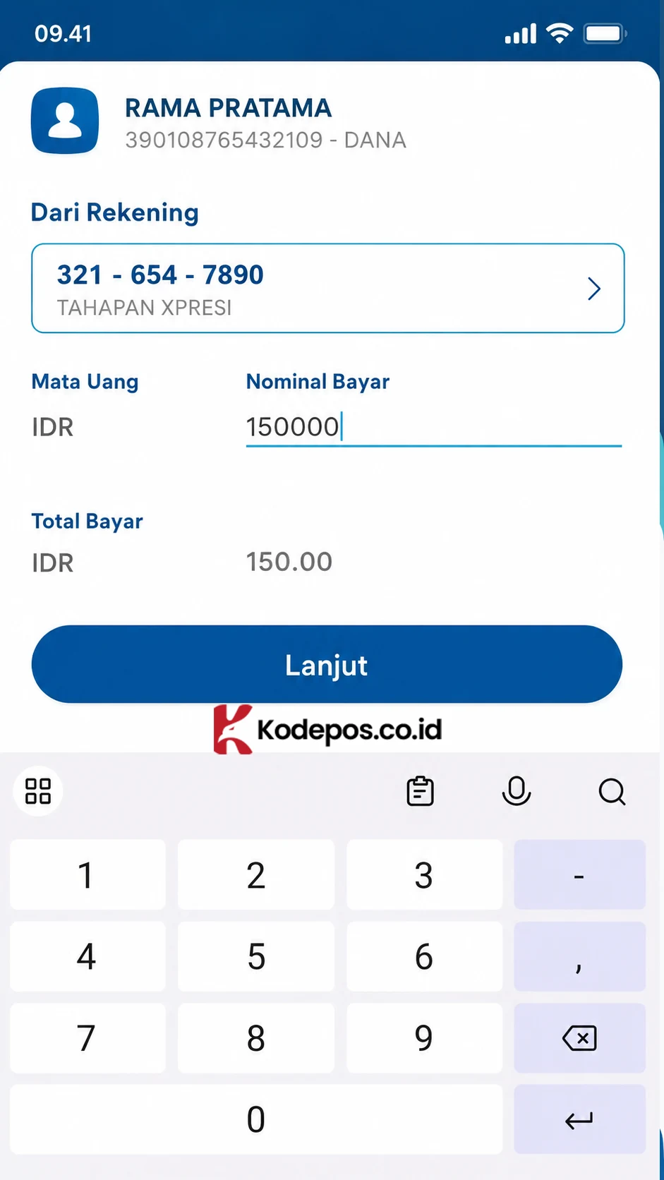 cara transfer bca ke dana lewat mybca 5