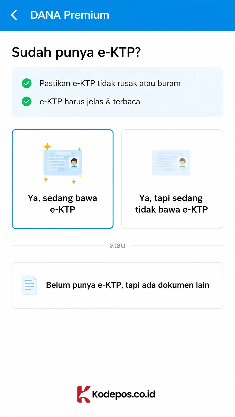 cara upgrade ke dana premium 1