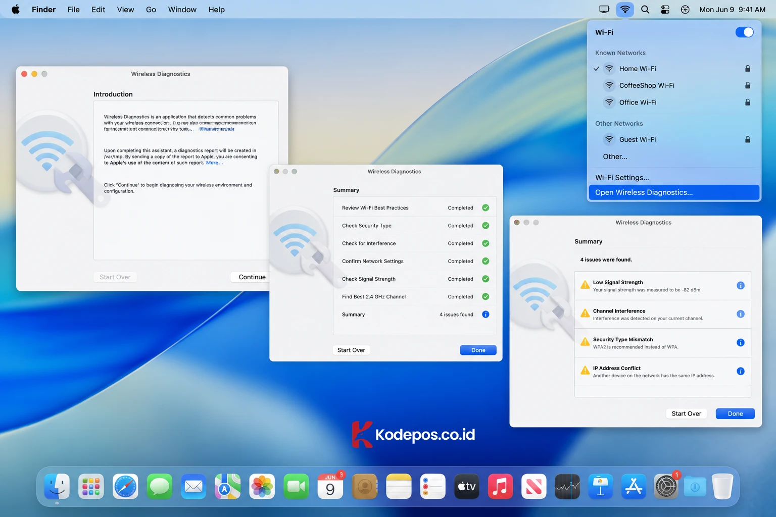 diagnostik jaringan macos tahoe