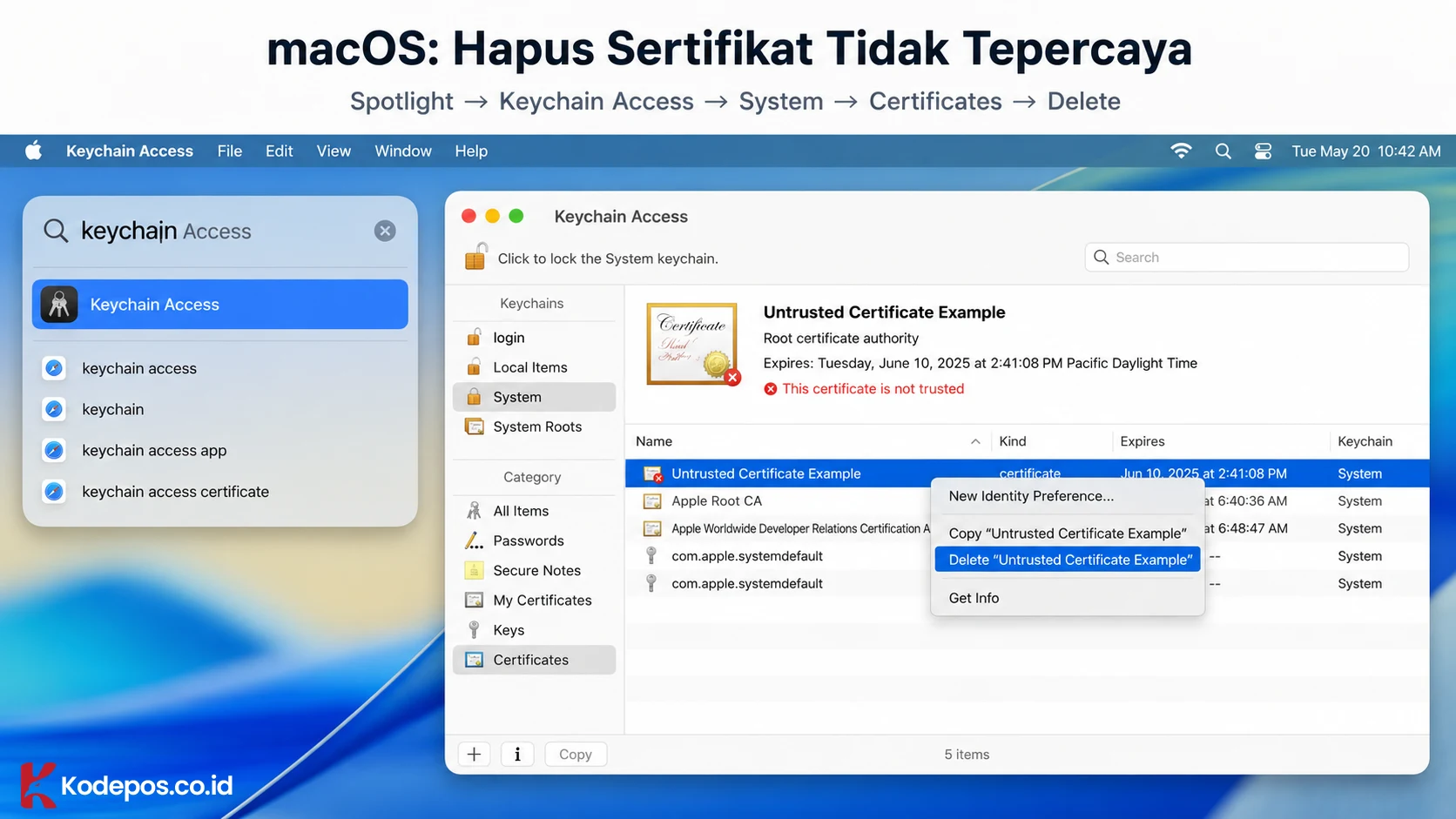 hapus ssl state macos