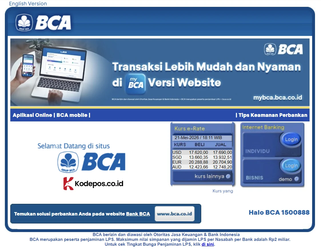 internet banking bca klikbca