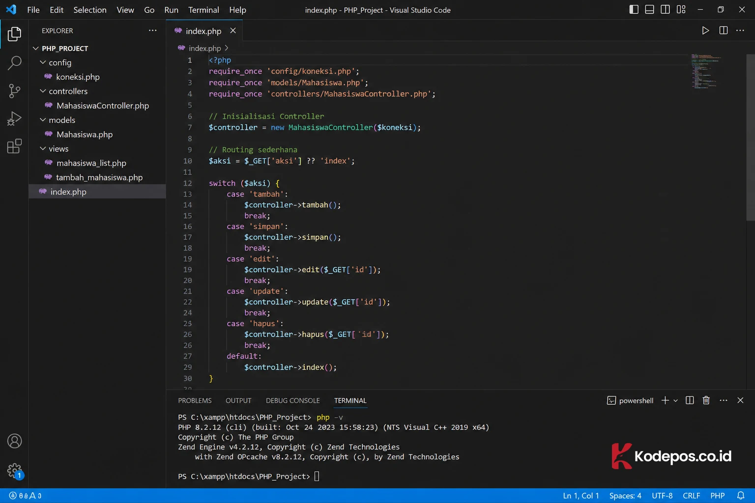 php di vscode